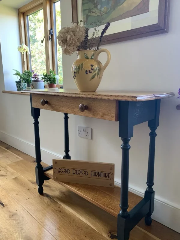 Oak Console Table - Image 8